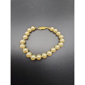 Vintage  Avon BRACELET Faux Pearl Bracelet Goldtone Approx 8 inches